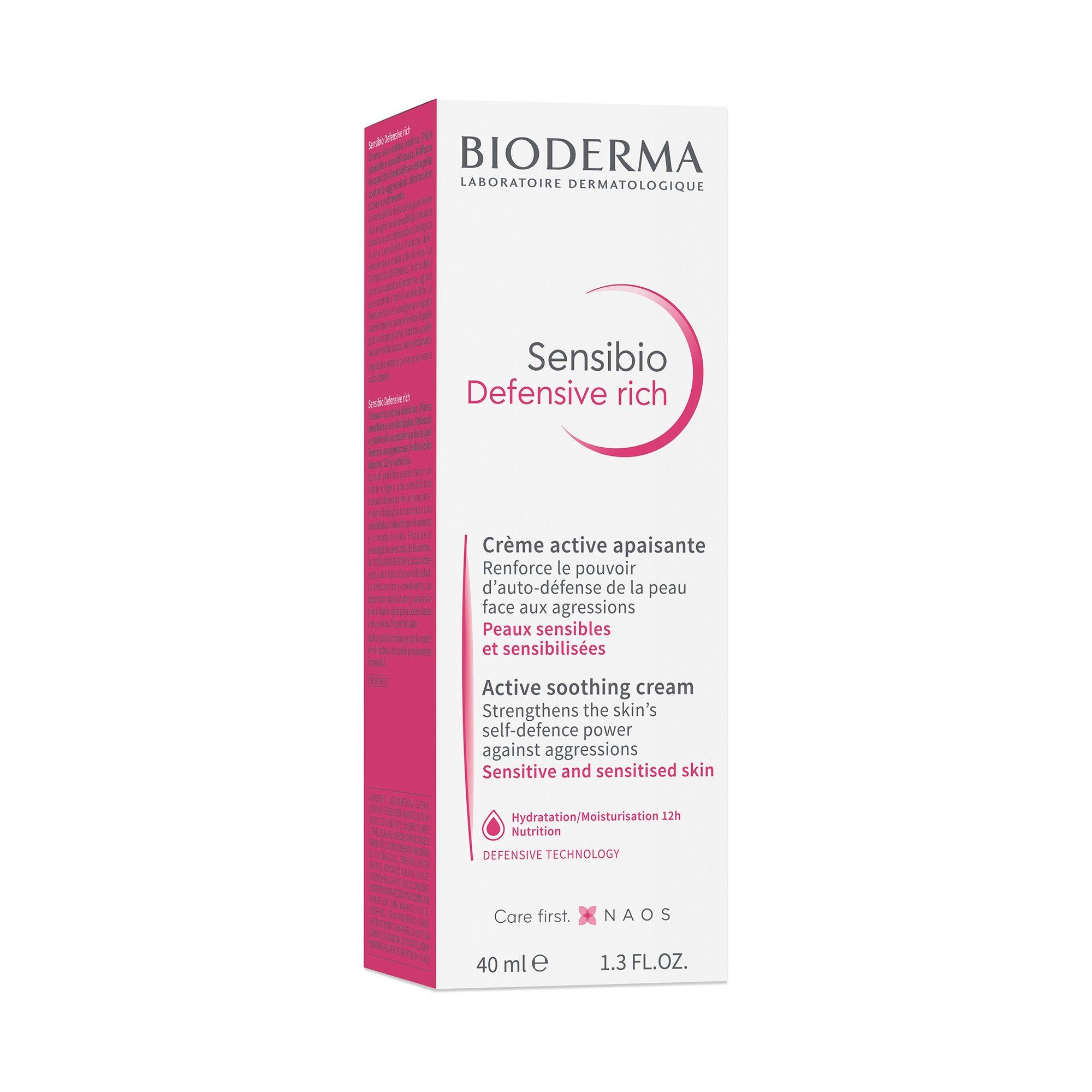 BIODERMA SENSIBIO DEFENSIVE RICH Sensibio Défensive rich Beruhigende und feuchtigkeitsspendende Aktivcreme 