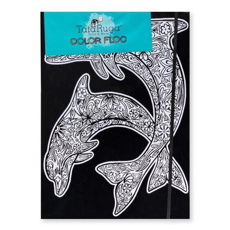 TataRuga Chemise avec élastique en velours pour à colorier Dolphins+Turtle 
