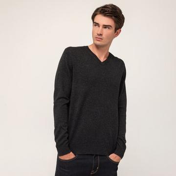 Pullover, V-Neck, langarm