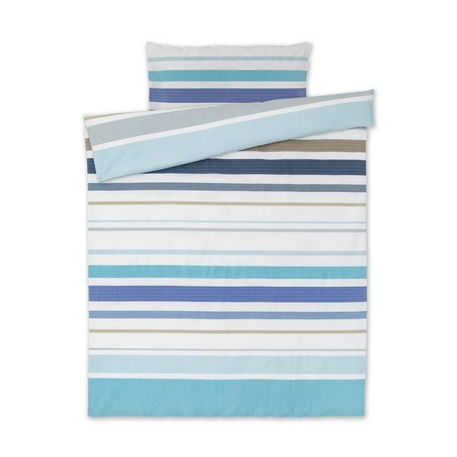 Manor Nolan Gestreifter Seersucker Duvetbezug  