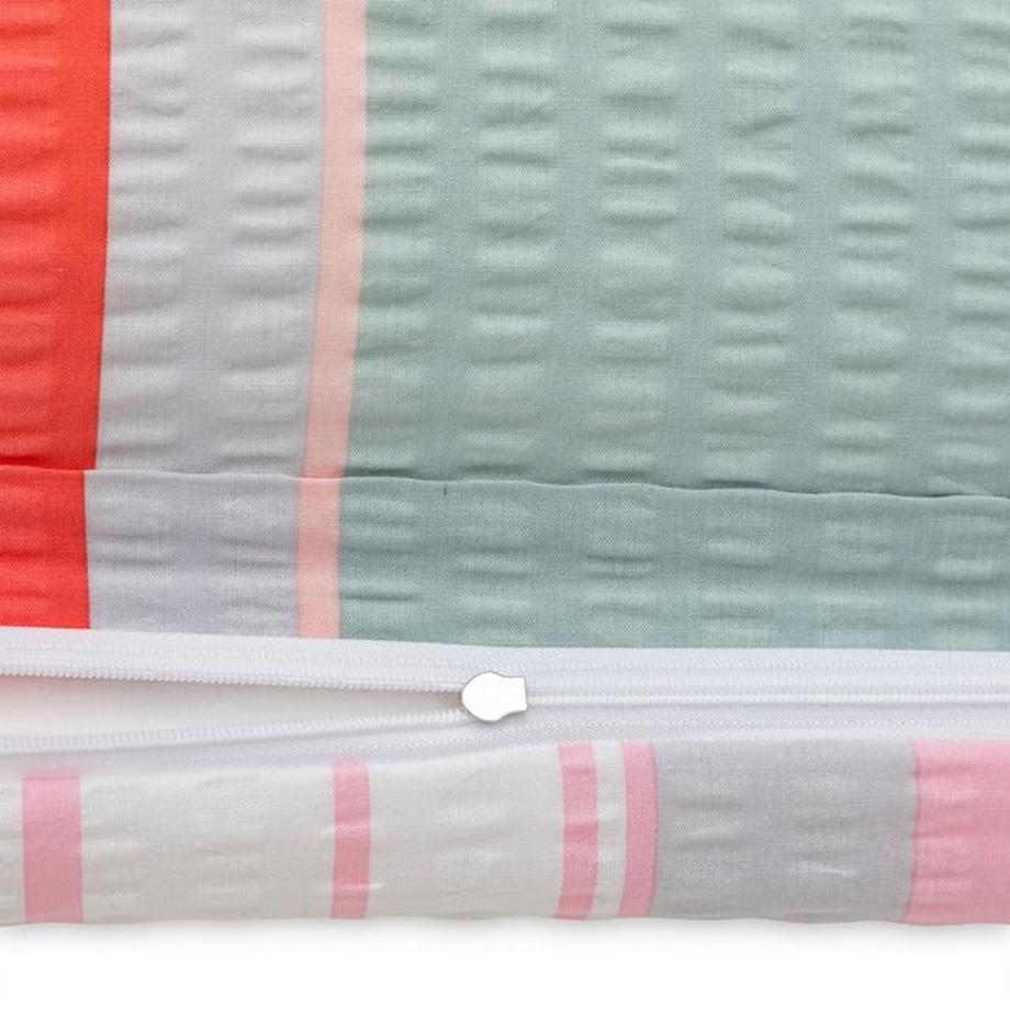 Manor Fina Seersucker Taie d'oreiller rayée  