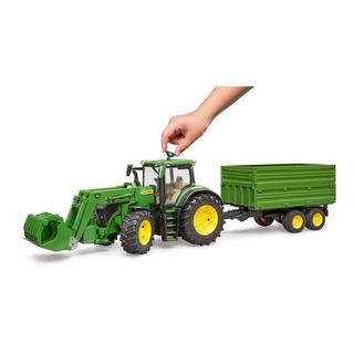 bruder  John Deere 7R 350 avec chargeur frontal et remorque de transport  