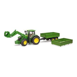 bruder  John Deere 7R 350 avec chargeur frontal et remorque de transport  