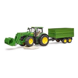 bruder  John Deere 7R 350 avec chargeur frontal et remorque de transport  