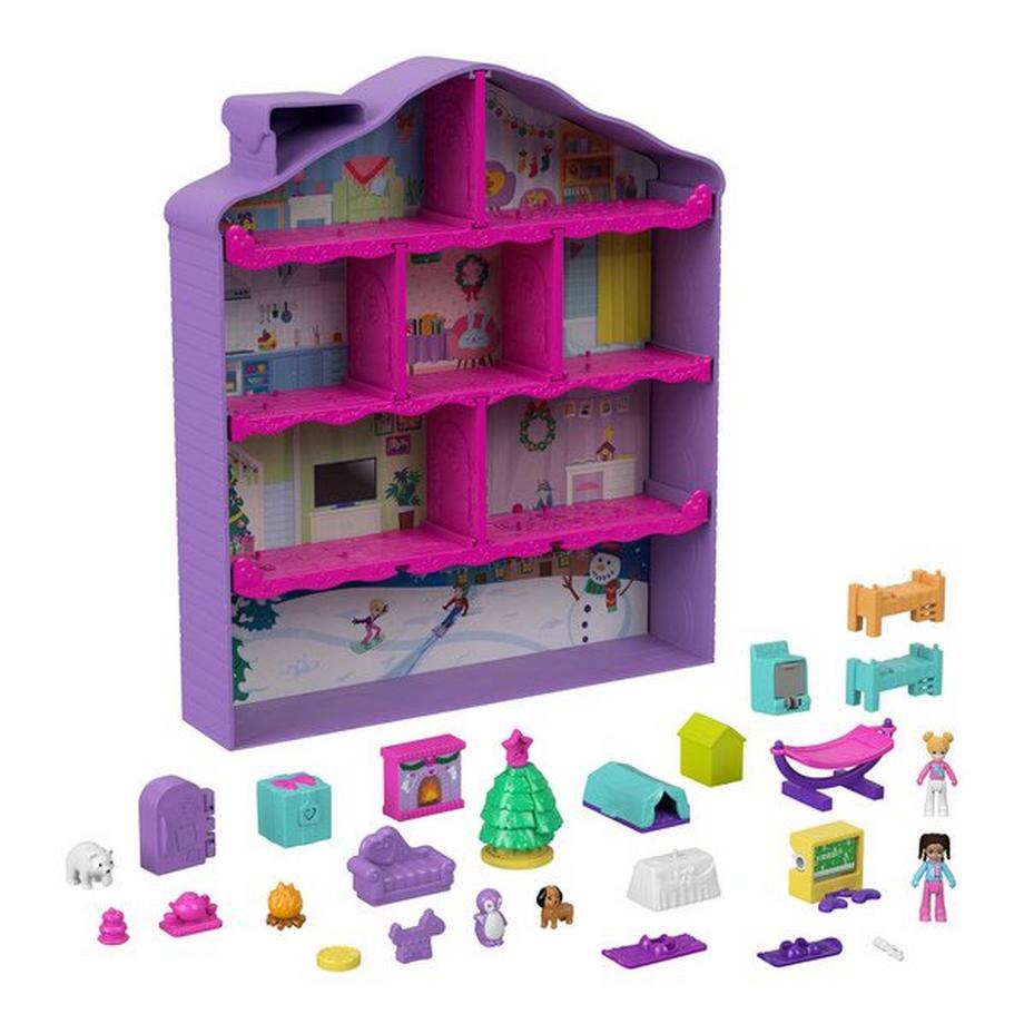 polly pocket  Adventskalender im Winterhaus-Design 