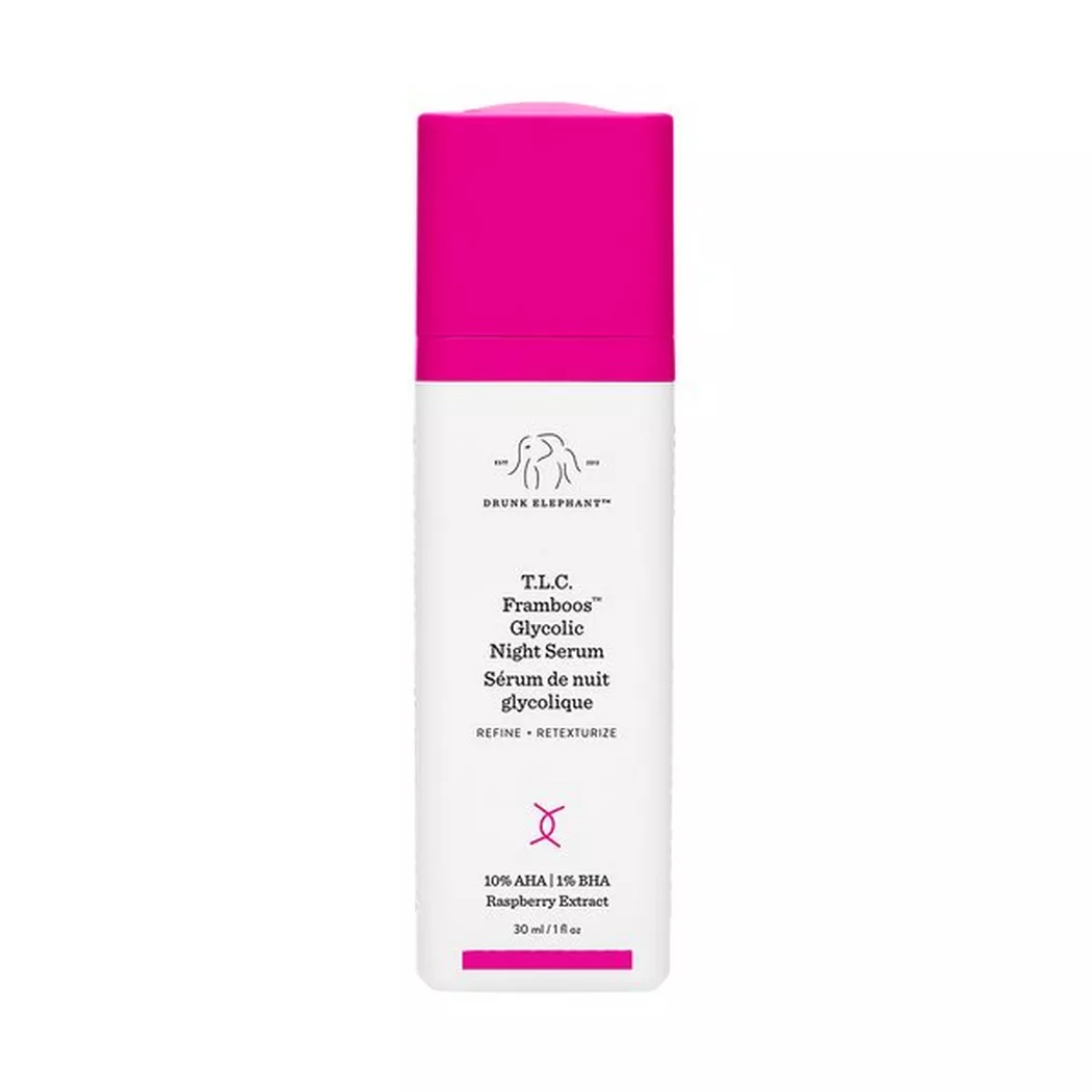 Drunk Elephant T.L.C. Framboos Glycolic Night Serum Silver 1 oz