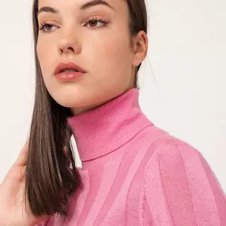 Manor Woman  Roll-Pullover Pink