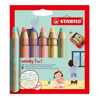 STABILO Crayons de couleur épais
 Woody 3in1 