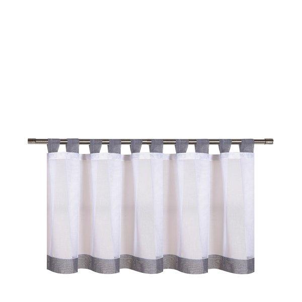 Gerster Collection Vitrages Bistro blanc/gris clair 