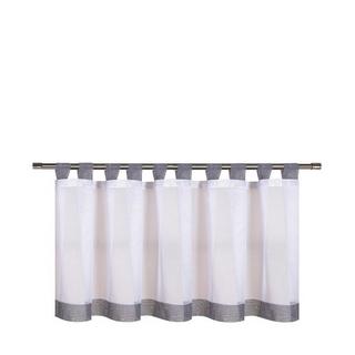 Gerster Collection Scheibengardinen Bistro weiss/hellgrau 