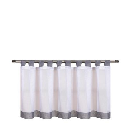 Gerster Collection Scheibengardinen Bistro weiss/hellgrau 