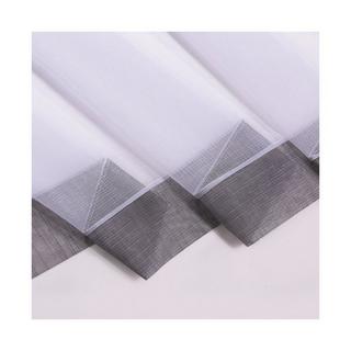 Gerster Collection Scheibengardinen Bistro weiss/hellgrau 