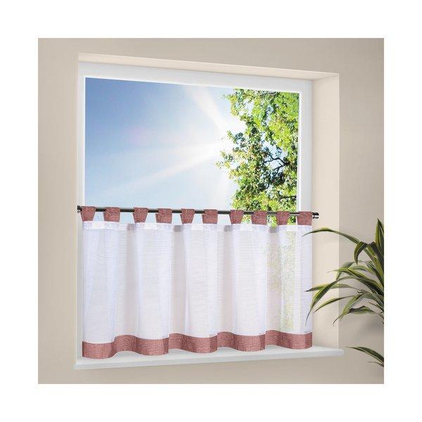 Gerster Collection Scheibengardinen Bistro weiss/hellgrau 