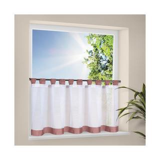 Gerster Collection Scheibengardinen Bistro weiss/hellgrau 