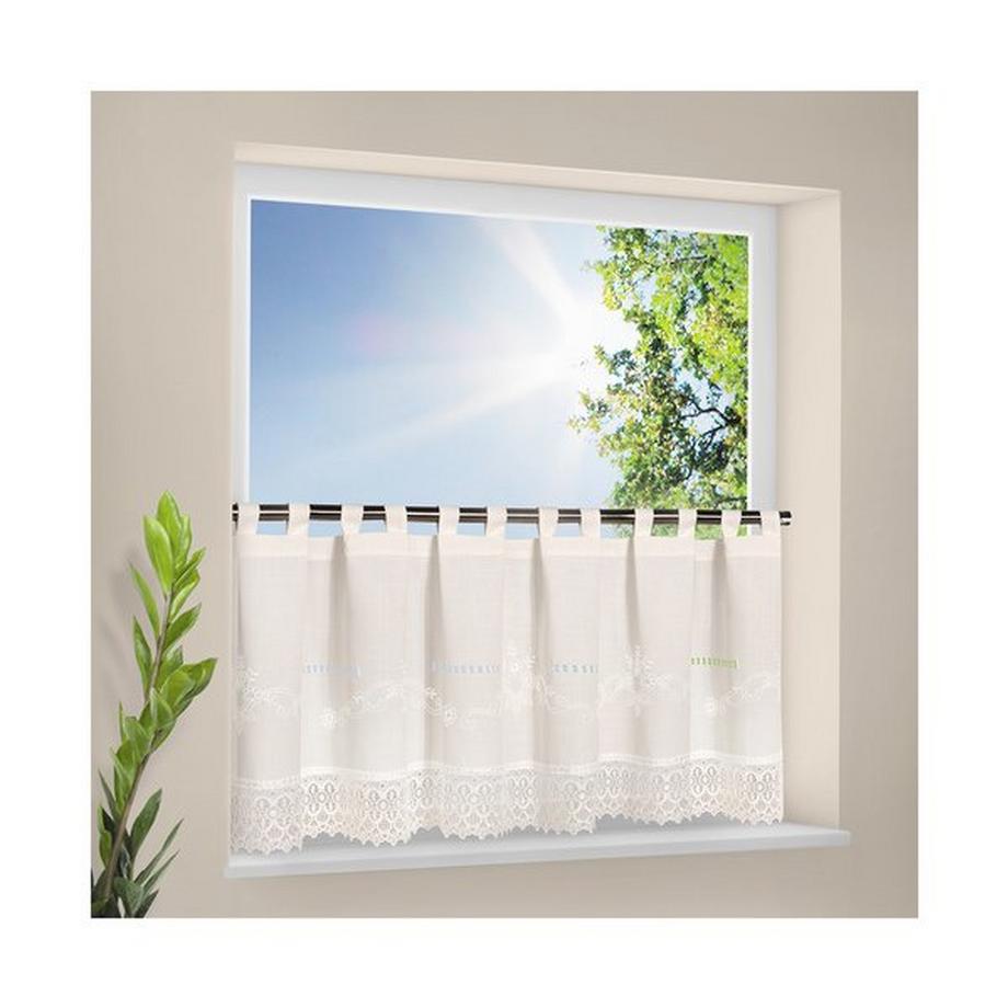 Gerster Collection Scheibengardinen Bistro Stickerei mit Spitze 