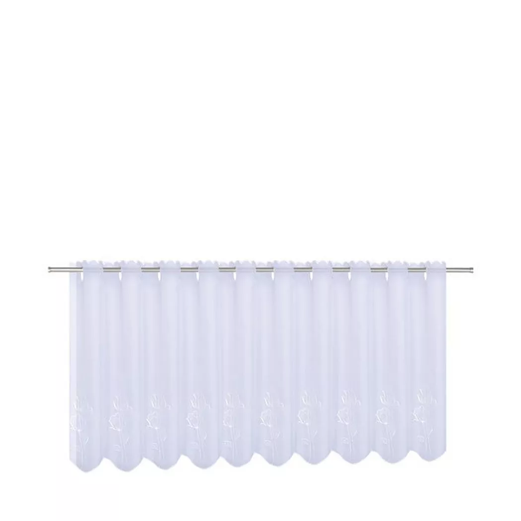 Gerster Sabine Voile Curtain White 150x50cm