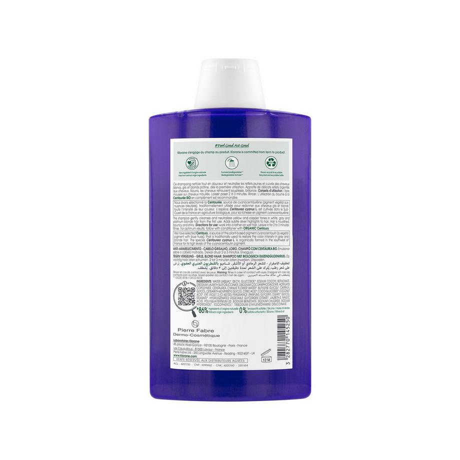 KLORANE BIO-Kornblume Anti-Gelbstich Shampoo 