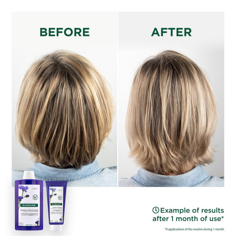 KLORANE BIO-Kornblume Anti-Gelbstich Shampoo 