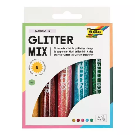 Folia Set di polvere glitter Rainbow 