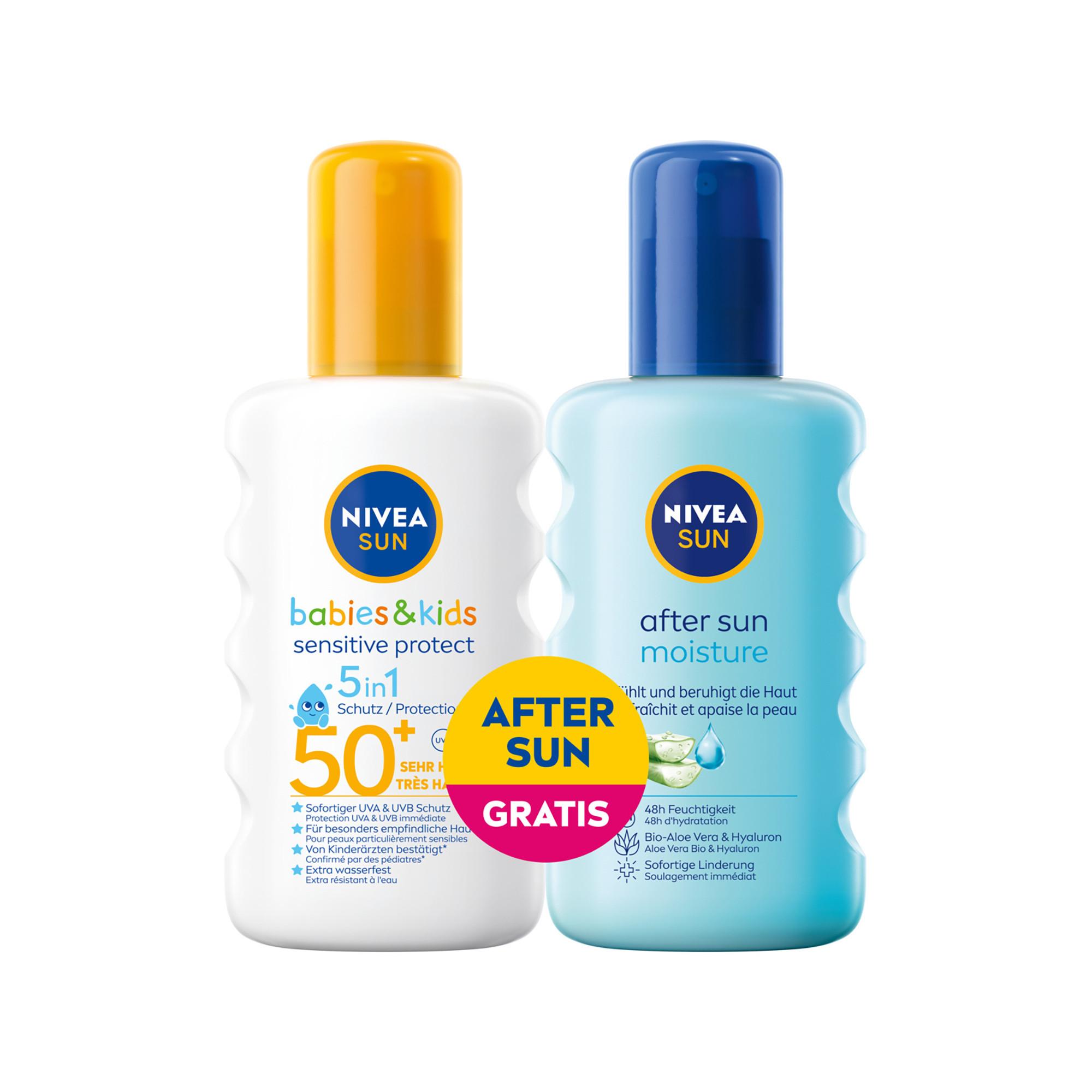 Image of Mixpack Kids Sensitive Spray Lsf 50 + After Sun Spray Damen Set