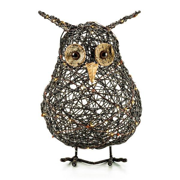 Image of STT Lichtobjekt Snooki Rattan owl - 27x45cm