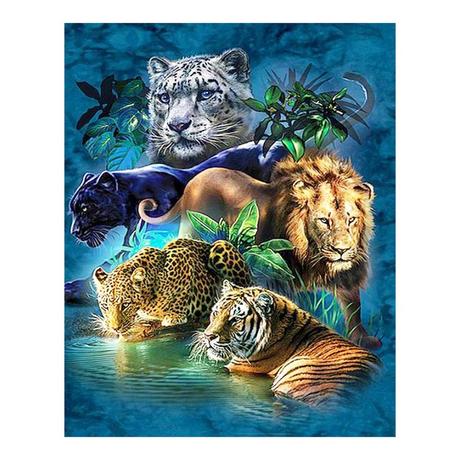 Figured'Art Mosaïque de diamants Animals of the Jungle 
