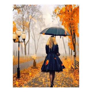 Figured'Art Mosaïque de diamants Woman in the Rain 