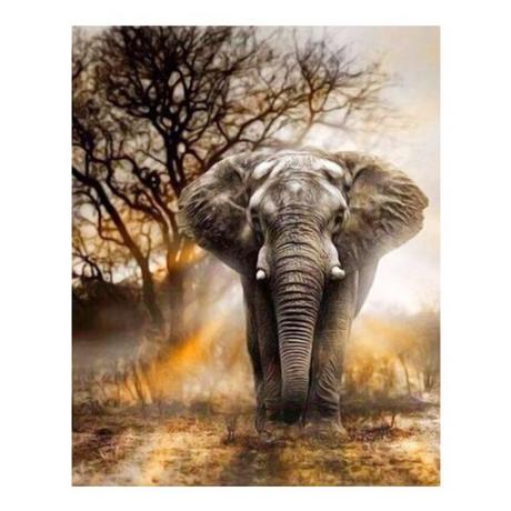 Figured'Art Diamantmosaik Elefant in der Savanne 