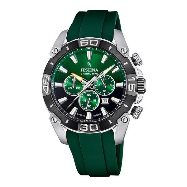 Image of Chronograph Uhr Herren Grün 45mm