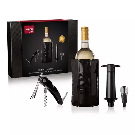 vacuvin Set di accessori vino, 4 pezzi Premium