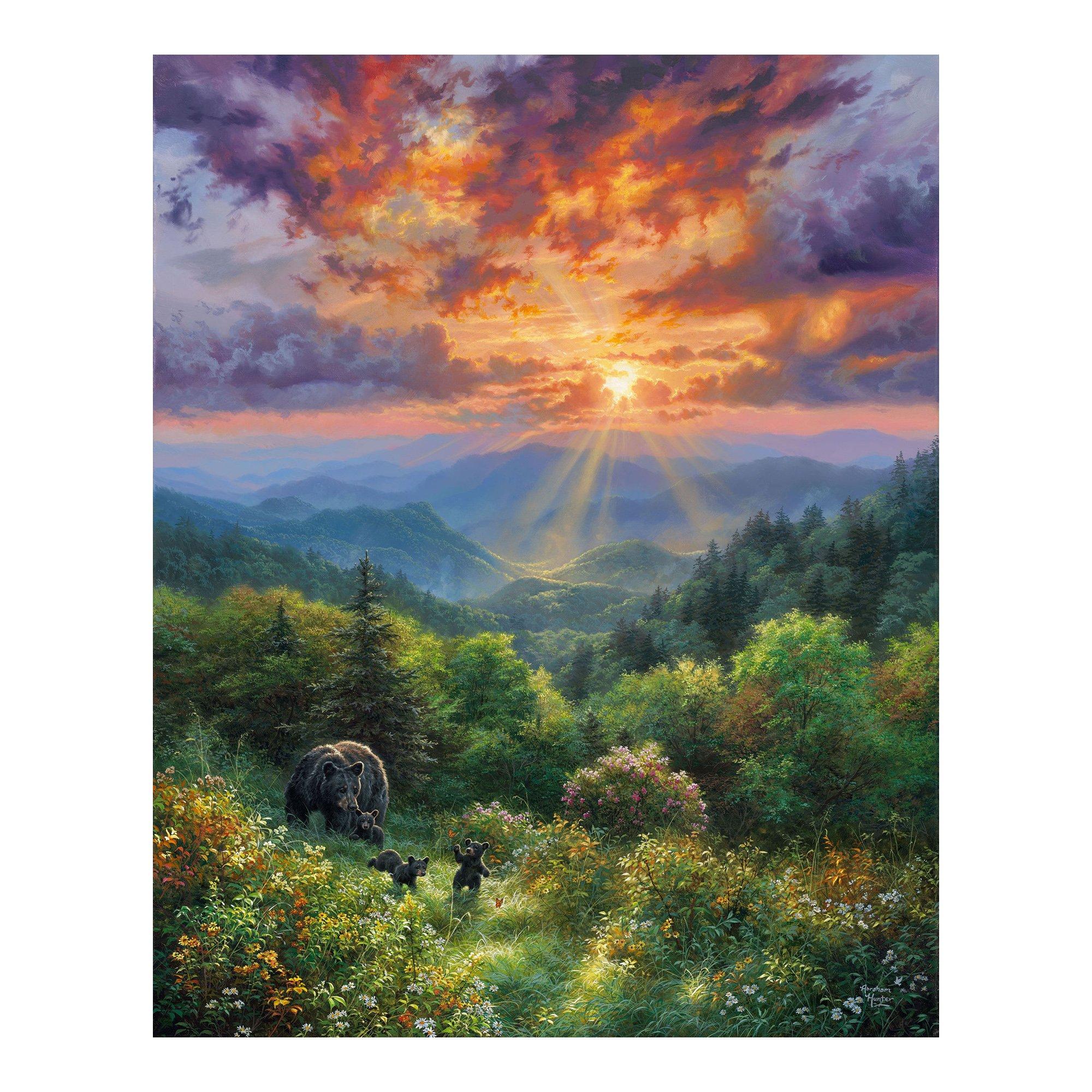 Figured'Art Peinture par numéros Bear and Sunset 