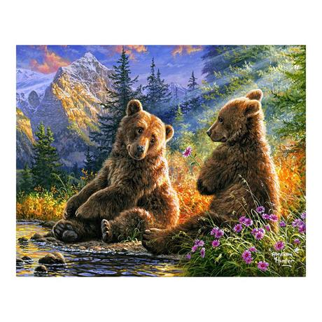 Figured'Art Peinture par numéros Sitting Bears 