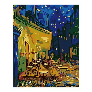 Figured'Art Peinture par numéros Van Gogh Café Terrace at Night Multicolor