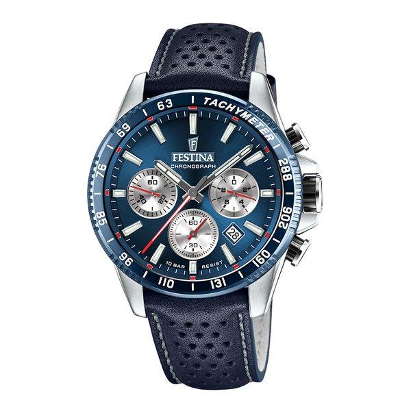Image of Chronograph Uhr Herren Blau 45mm