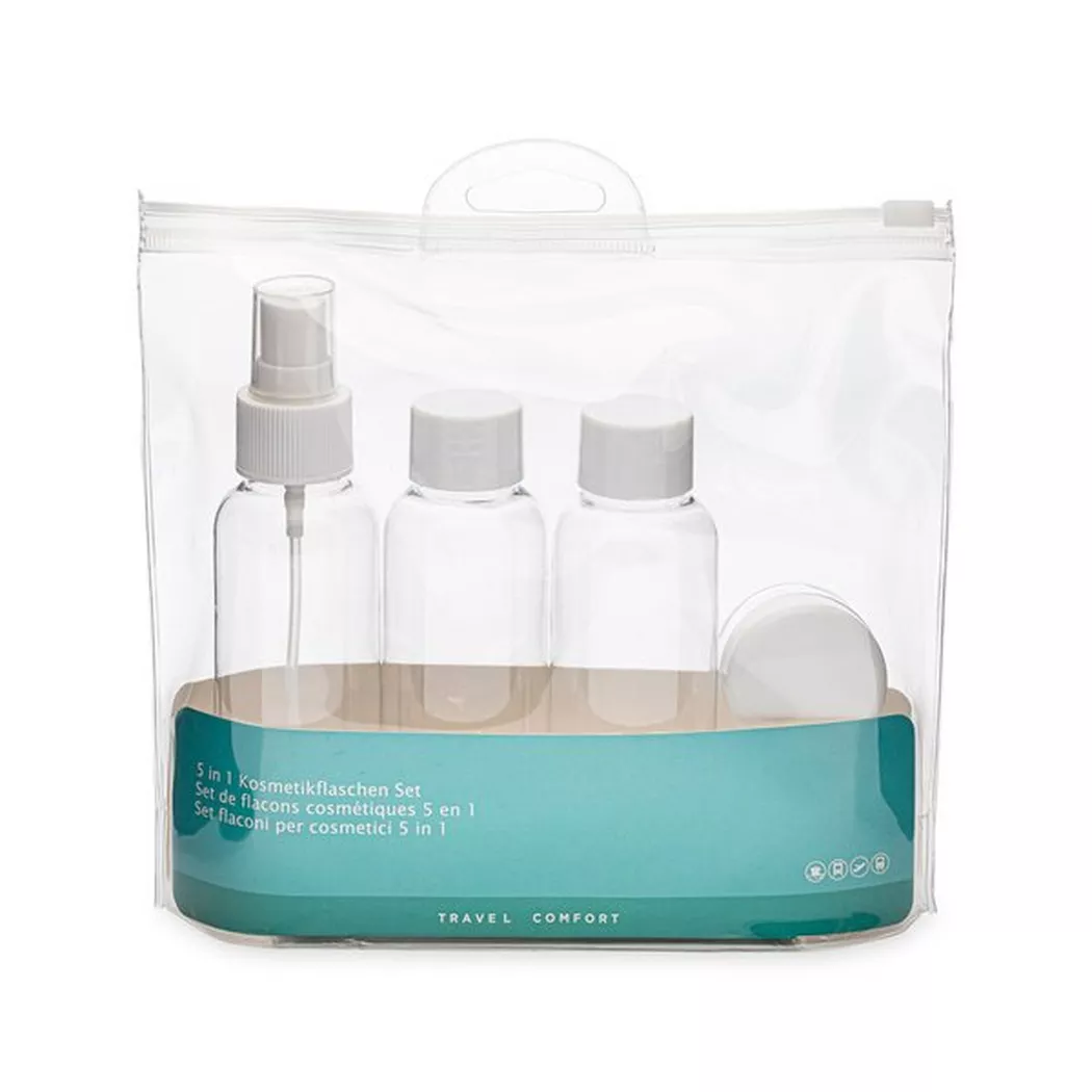 Manor - 5 in 1 Kosmetikflaschen Set, 20cm, Weiss