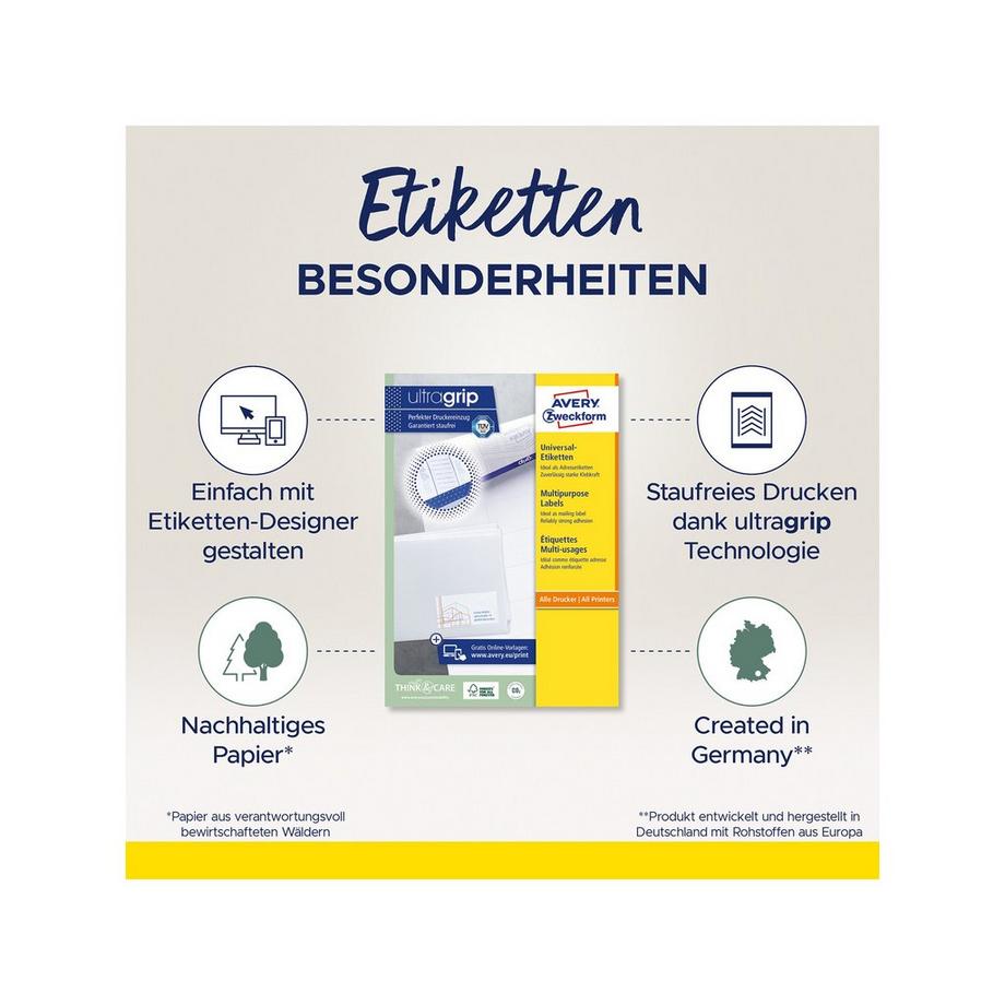 Avery-Zweckform Etiketten Universal 