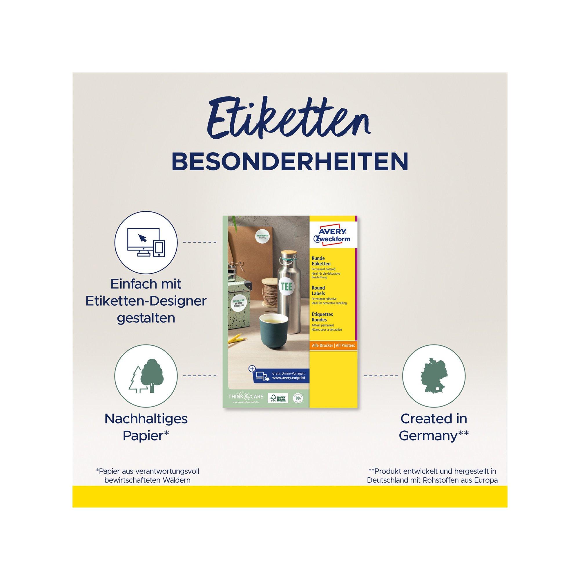 Avery-Zweckform Etichette Rotonde 