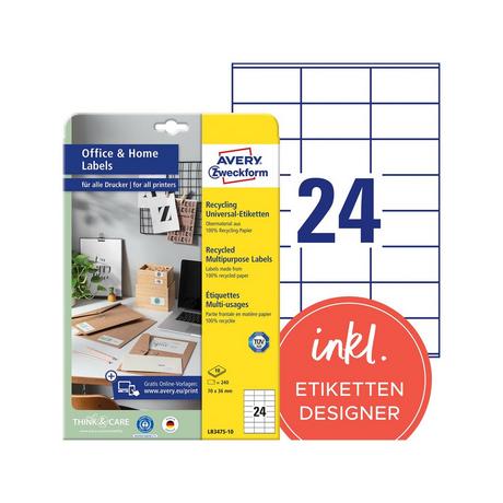 Avery-Zweckform Etichette Riciclaggio 