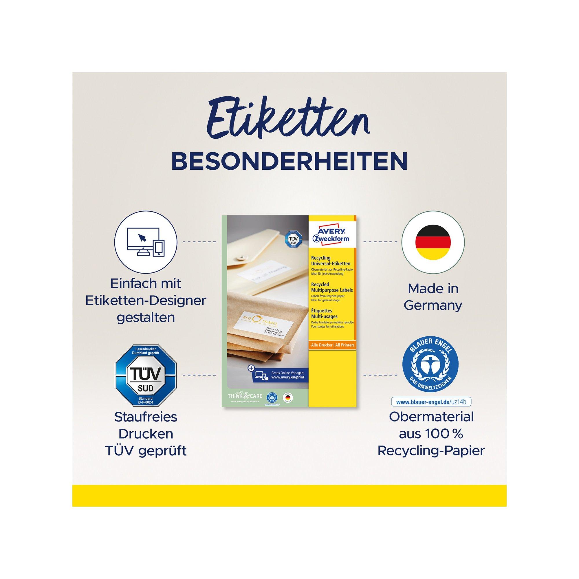 Avery-Zweckform Etichette Riciclaggio 