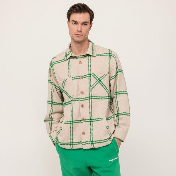 PEGADOR Hemd, langarm PGDR Flato Heavy Flannel cornsilk, green 