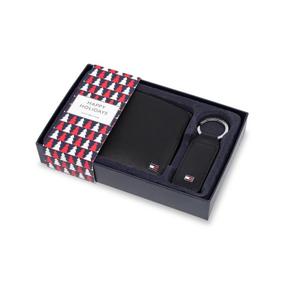 TOMMY HILFIGER ETON CC AND COIN PAKT KEYFOB Geschenk-Set Portemonnaie Schlüsselanhänger  
