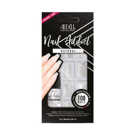 ARDELL Nail Addict Natural Squared Long Multipack Ongles Artificiels 