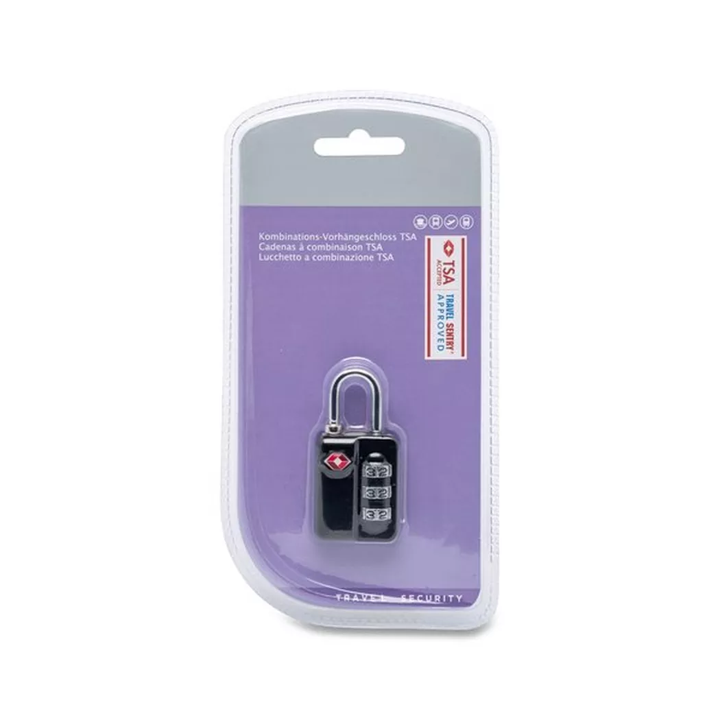 Manor - TSA-Schloss mit 3-stellige Kombination, 6cm, Black