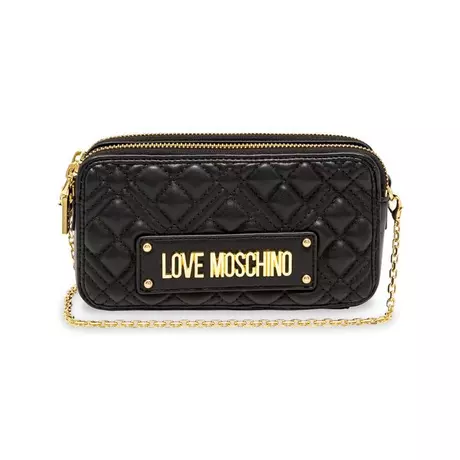 LOVE MOSCHINO QUILTED SLG Crossbody Bag Black