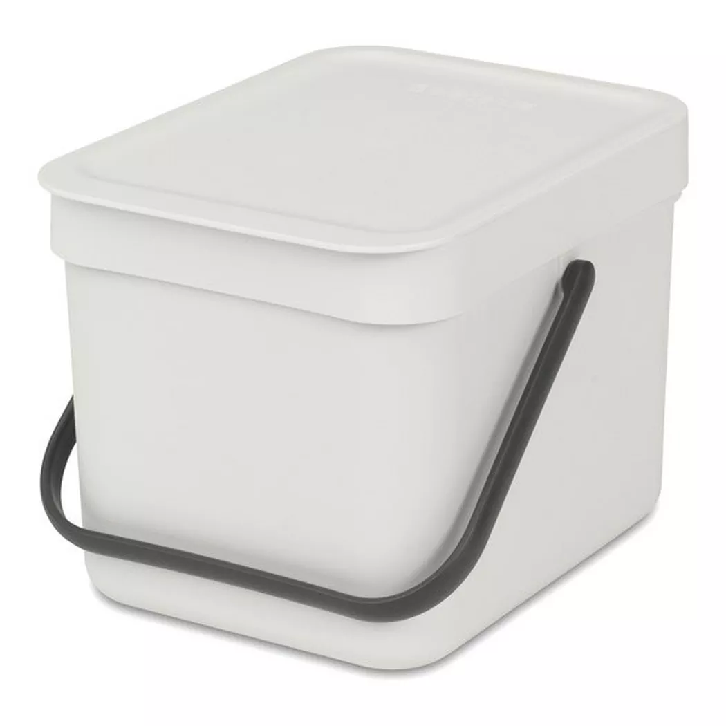 Brabantia - Poubelle, 6 L, Gris Clair