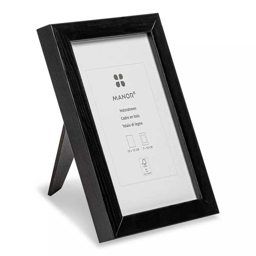 Manor Papeterie - Holz-Bilderrahmen, 10 x 15 cm, Black