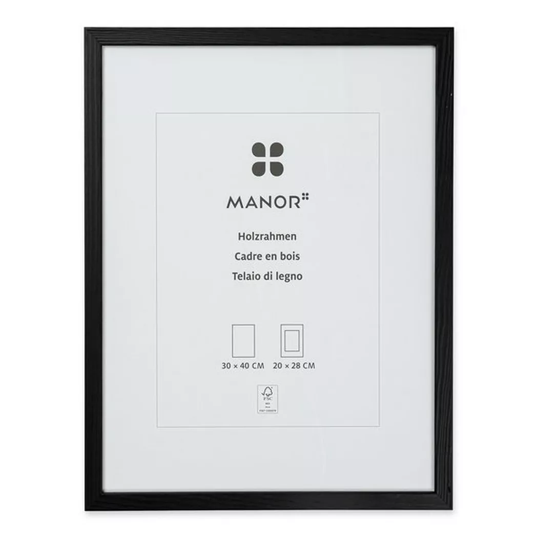 Manor Papeterie - Holz-Bilderrahmen, 30 x 40 cm, Black 2