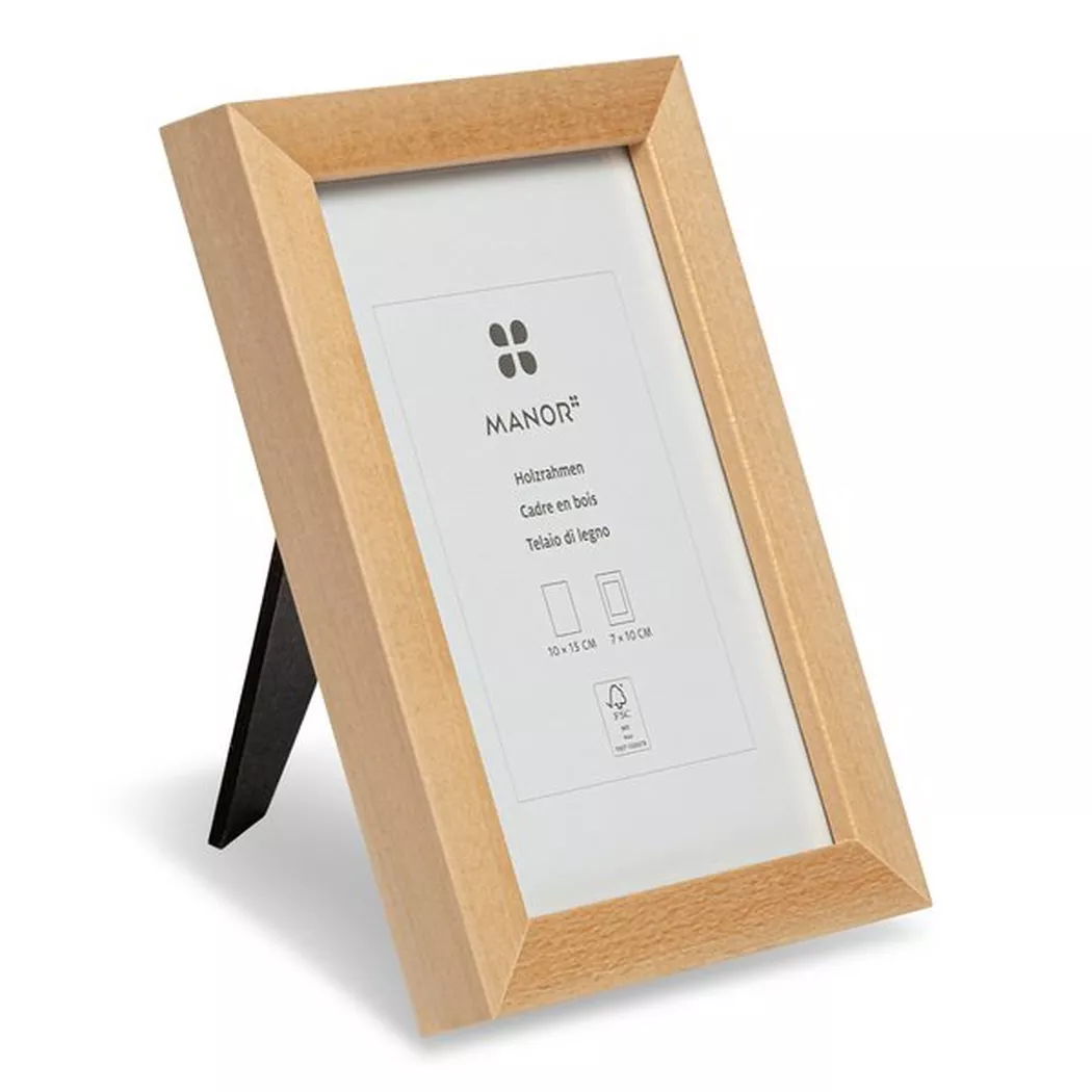 Manor Papeterie - Holz-Bilderrahmen, 10 x 15 cm, Beige