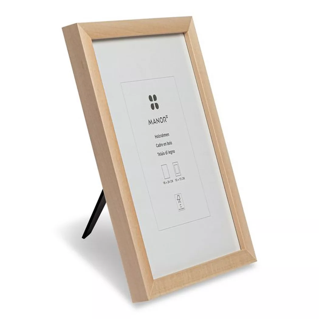 Manor Papeterie - Holz-Bilderrahmen, 18 x 24 cm, Beige