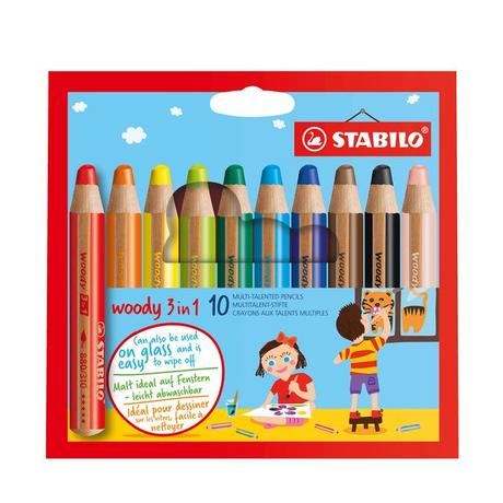 STABILO Crayons de couleur épais
 Woody 3in1 